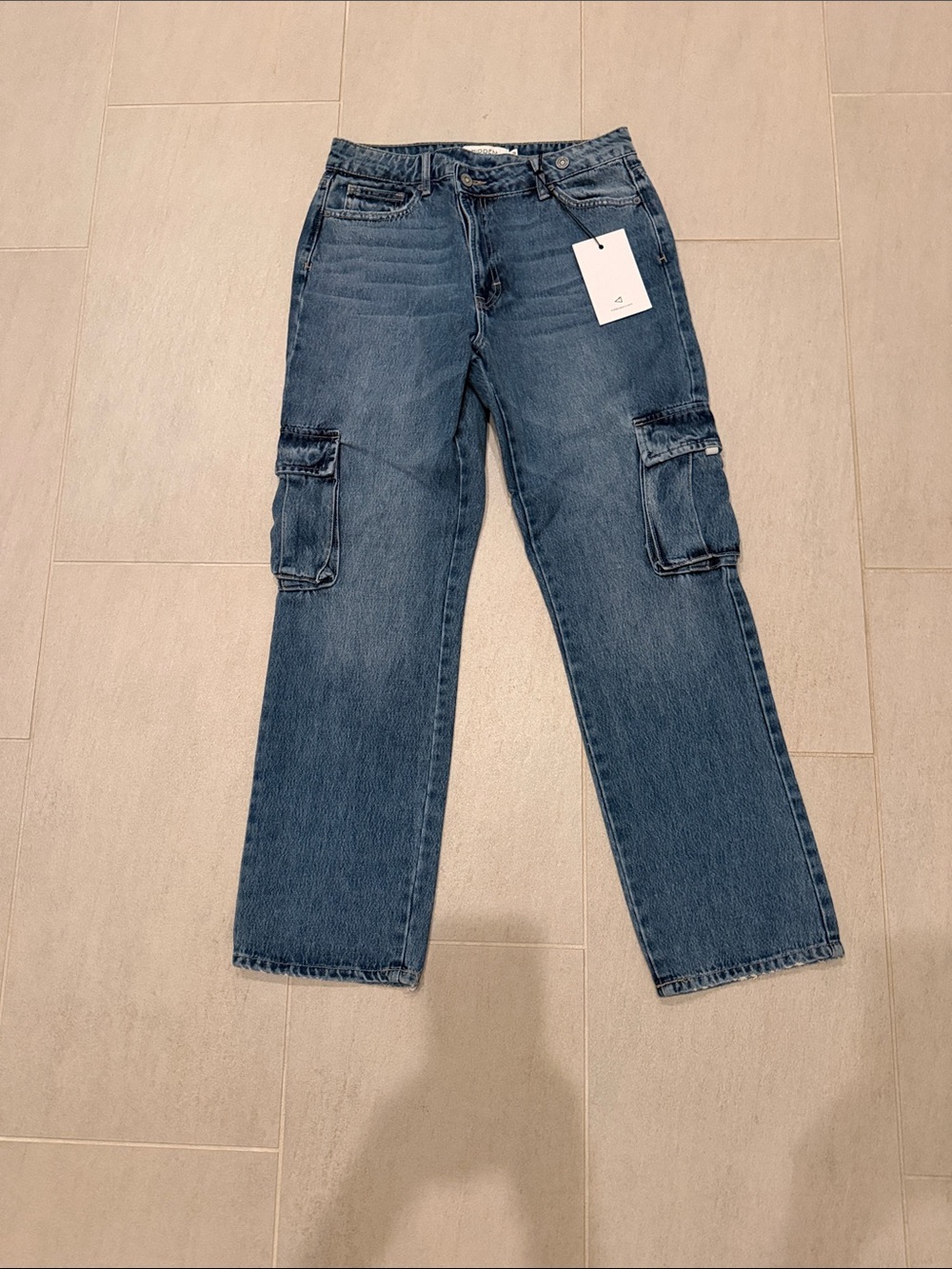 Women’s Blue Cargo Denim Jeans - Unbranded